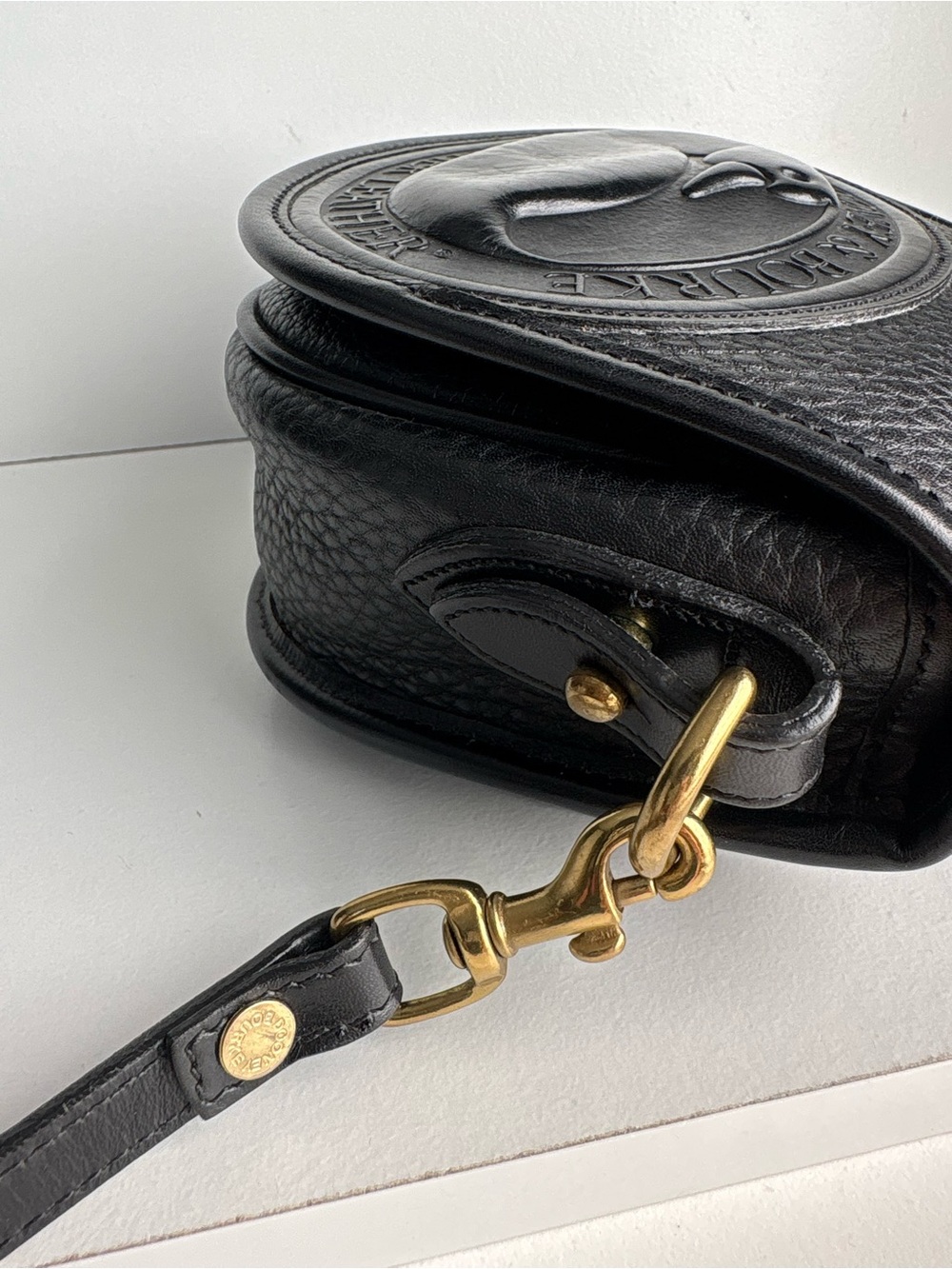 Dooney and Bourke awl  Black Leather Big Duck mini Crossbody Bag Purse P150 - Picture 9 of 16